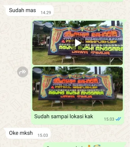 Pengiriman Papan Bunga Manyar Sabrangan Mulyorejo